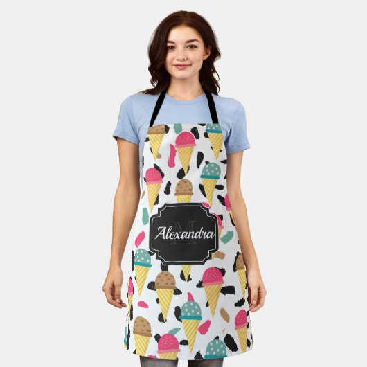 Cute Ice Cream Pattern Schort (Gedragen)