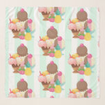 Cute Ice Cream Pattern Sjaal<br><div class="desc">Een zomertijdpatroon met een kom ijs met 3 heerlijke inkepingen in de sproeiers van snoepjes. Een ijsje met 3 chocolade-doppen,  vanille en aardbei. Een dessertkom gevuld met neopolitaanse gearomatiseerde ijsjes met een heerlijke kerrie bovenaan.</div>