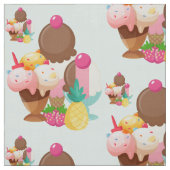 Cute Ice Cream Pattern Stof (Swatch)