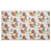 Cute Ice Cream Pattern Stof (Fat Quarter)