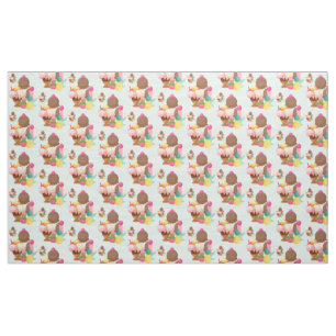 Cute Ice Cream Pattern Stof