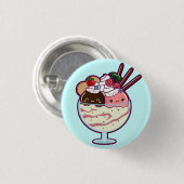 Cute Ice Cream Sundae Ronde Button 3,2 Cm (Voorkant /achterkant)