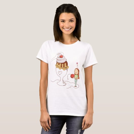 Cute Ice Cream T-shirt (Voorkant volledig)