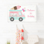 Cute Ice Cream Truck Birthday Spandoek (Insitu)