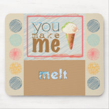 Cute Ice Cream "You Make Me Melt" Muismat