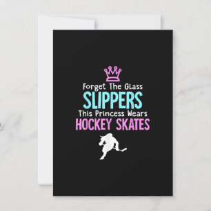 Cute Ice Hockey Girls Gift Women Quote Kaart