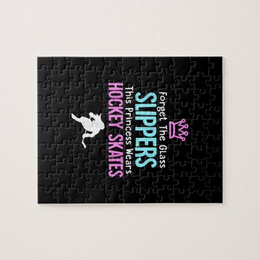 Cute Ice Hockey Girls Gift Women Quote Legpuzzel (Horizontaal)