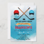 Cute ice hockey Invitation Kaart (Voorkant)