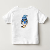 Cute ice hockey pinguin and custom text kinder shirts (Achterkant)