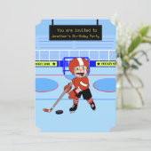 Cute Ice Hockey ster Birthday Kaart (Staand voorkant)