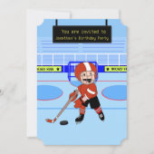 Cute Ice Hockey ster Birthday Kaart (Voorkant)