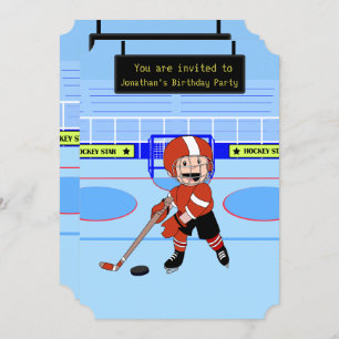Cute Ice Hockey ster Birthday Kaart