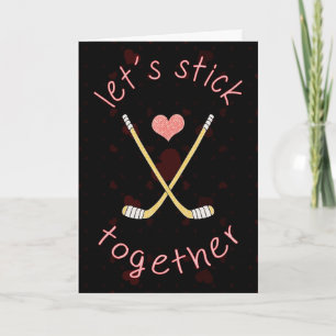 Cute Ice Hockey Valentijnsdag Kaart