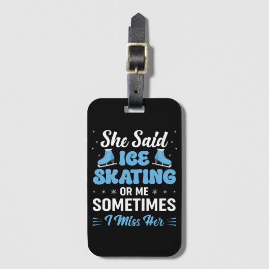 Cute Ice Rink Synchronized is Calling Bagagelabel (Voorkant (verticaal))