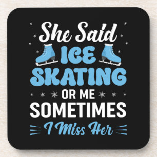 Cute Ice Rink Synchronized is Calling Bier Onderzetter