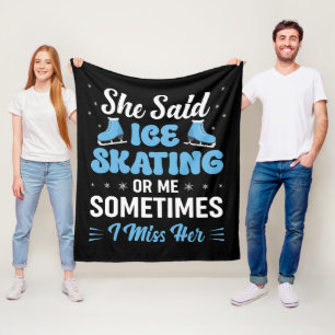 Cute Ice Rink Synchronized is Calling Fleece Deken