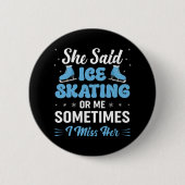 Cute Ice Rink Synchronized is Calling Ronde Button 5,7 Cm (Voorkant)