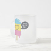 Cute ice roomglimlach - Je bent Fab-Funny bubble Matglas Koffiemok (Voorkant links)