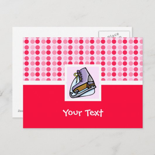 Cute Ice Schaats Briefkaart (Voorkant / Achterkant)