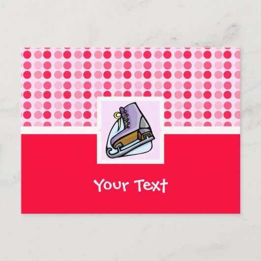 Cute Ice Schaats Briefkaart (Voorkant)