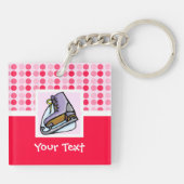 Cute Ice Schaats Sleutelhanger (Achterkant)