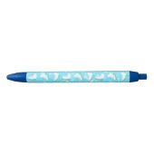 Cute Ice Schaatsen Pattern Blue Figuur Skatel Zwarte Inkt Pen (Voorkant)