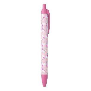 Cute Ice Schaatsen Pattern roze Figuur Skatel Zwarte Inkt Pen