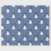 Cute iceberg pinguins cadeaupapier (Vlak)