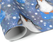 Cute iceberg pinguins cadeaupapier (Rol Hoek)