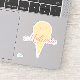 Cute Icecream Cone met Sprinkles Sticker