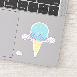 Cute Icecream Cone met Sprinkles Sticker