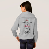 Cute Iconic Elephant Loving Girl's Slogan (Achterkant volledig)