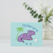 Cute Iguanodon Briefkaart (Staand voorkant)