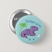 Cute Iguanodon Ronde Button 5,7 Cm (Voorkant /achterkant)