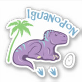 Cute Iguanodon Sticker (Voorkant)