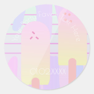 Cute Ijs Pastel Zomer Ombré Ronde Sticker