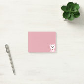 Cute ijsbeer cartoon op roze goud post-it® notes (Kantoor)