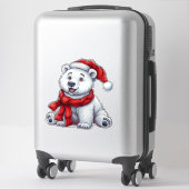 Cute IJsbeer Kerst Winter Charme Sticker (Koffer)
