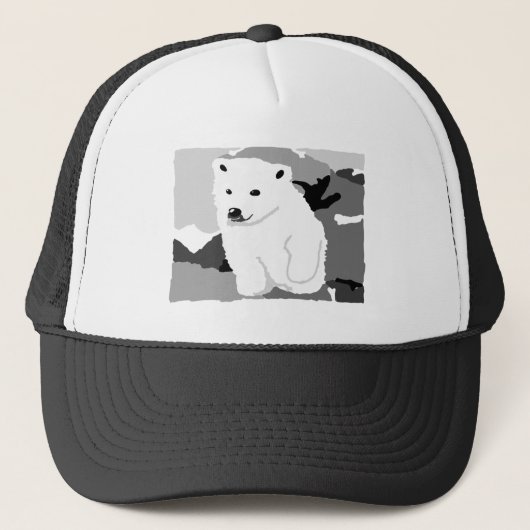 Cute ijsbeer kunst cadeaus en accessoires trucker pet (Voorkant)
