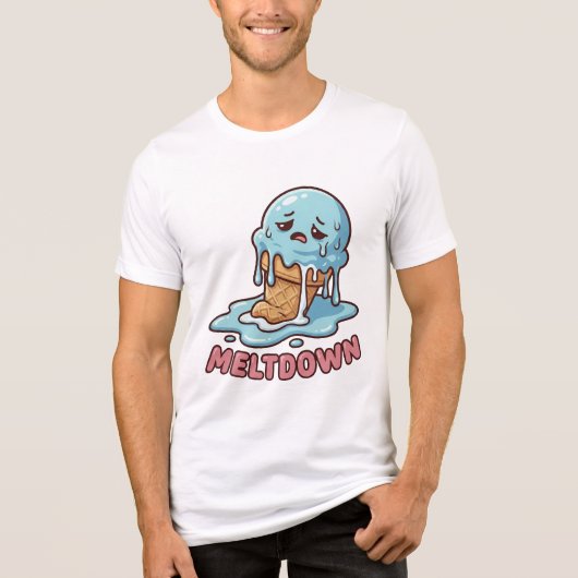 Cute Ijsje Punt Smeltende Hersens Tri-Blend Shirt (Voorkant)