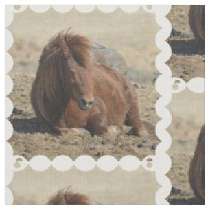 Cute IJslandse paarden Stof