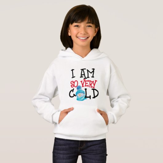 Cute Ik ben heel koud geprint sweatshirt kinder (Voorkant volledig)