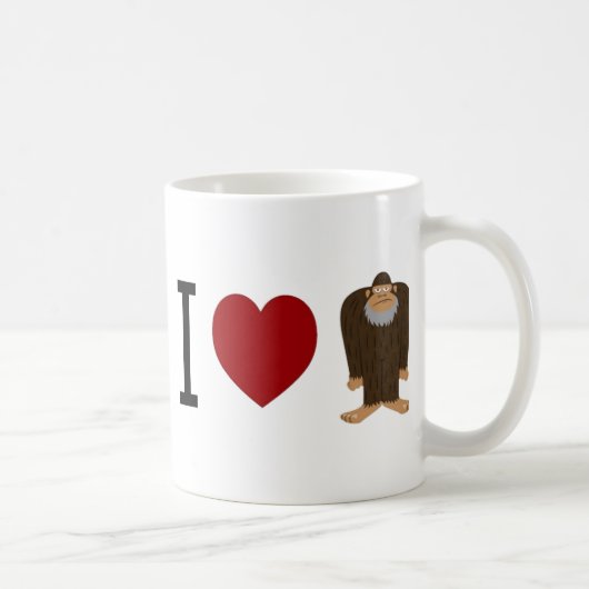 CUTE! IK HOOR VAN <3 BIGFOOT-design — Vindende Big Koffiemok (Rechts)