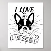 Cute Ik hou van mijn Franse Poster (Voorkant)
