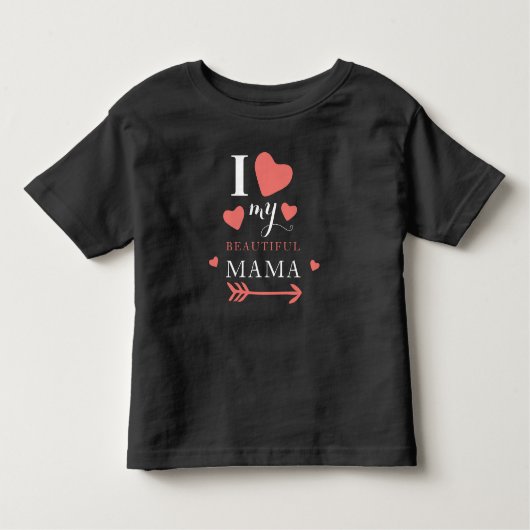 Cute Ik hou van Mijn mooie mama Baby T-Shirt (Voorkant)