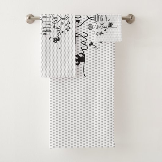 Cute, ik voel me  goed als kattenmoeder bad handdoek (Insitu)