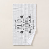 Cute, ik voel me  goed als kattenmoeder bad handdoek (Handdoek)