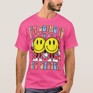 Cute Ik word een grote zuster Happy Face Siste T-shirt