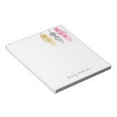 Cute Illustrated Bohemian Dreamweaver Monogram Notitieblok (Schuin)