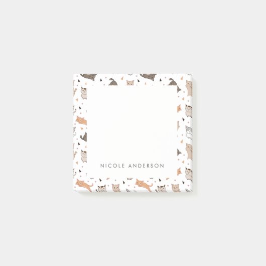 Cute Illustrated Cats Post-it® Notes (Voorkant)